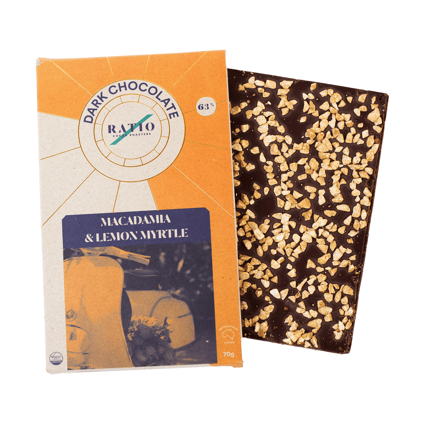 63% Dark Blend Macadamia & Lemon Myrtle