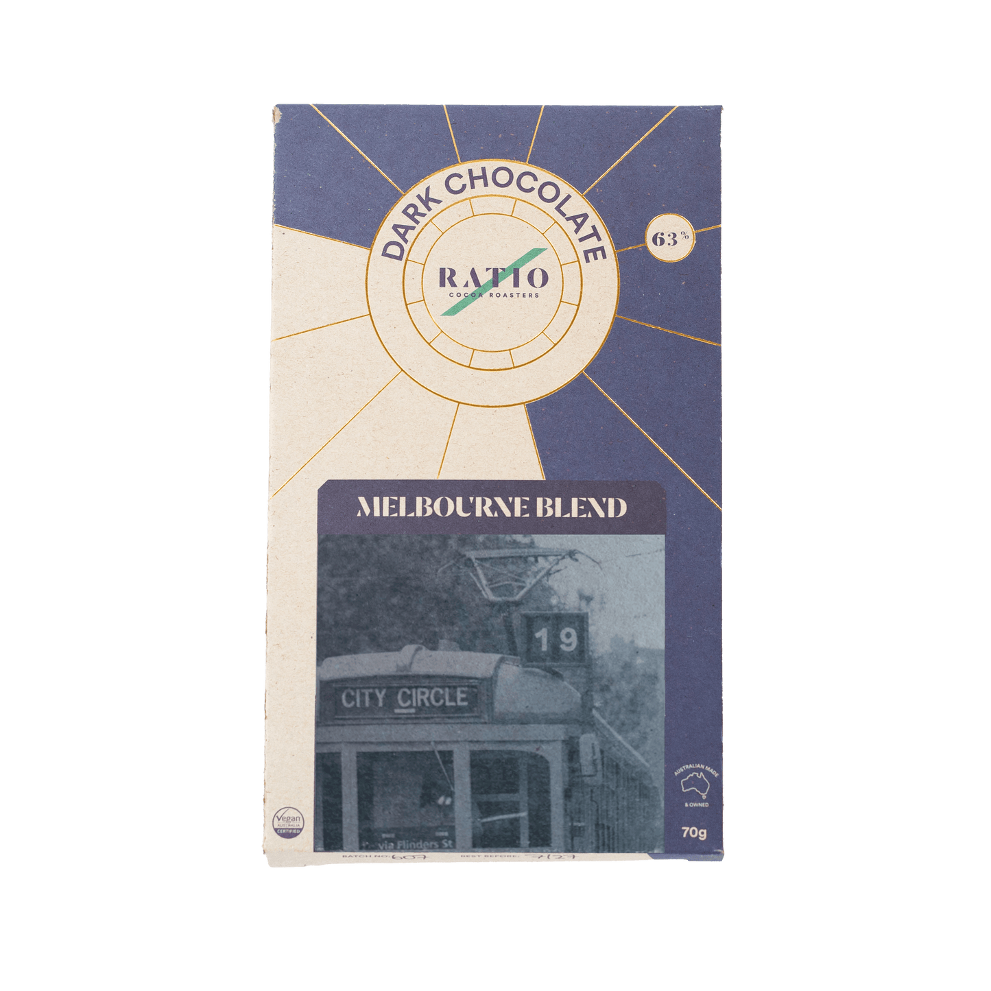 63% Dark Blend Melbourne Bar - Tram