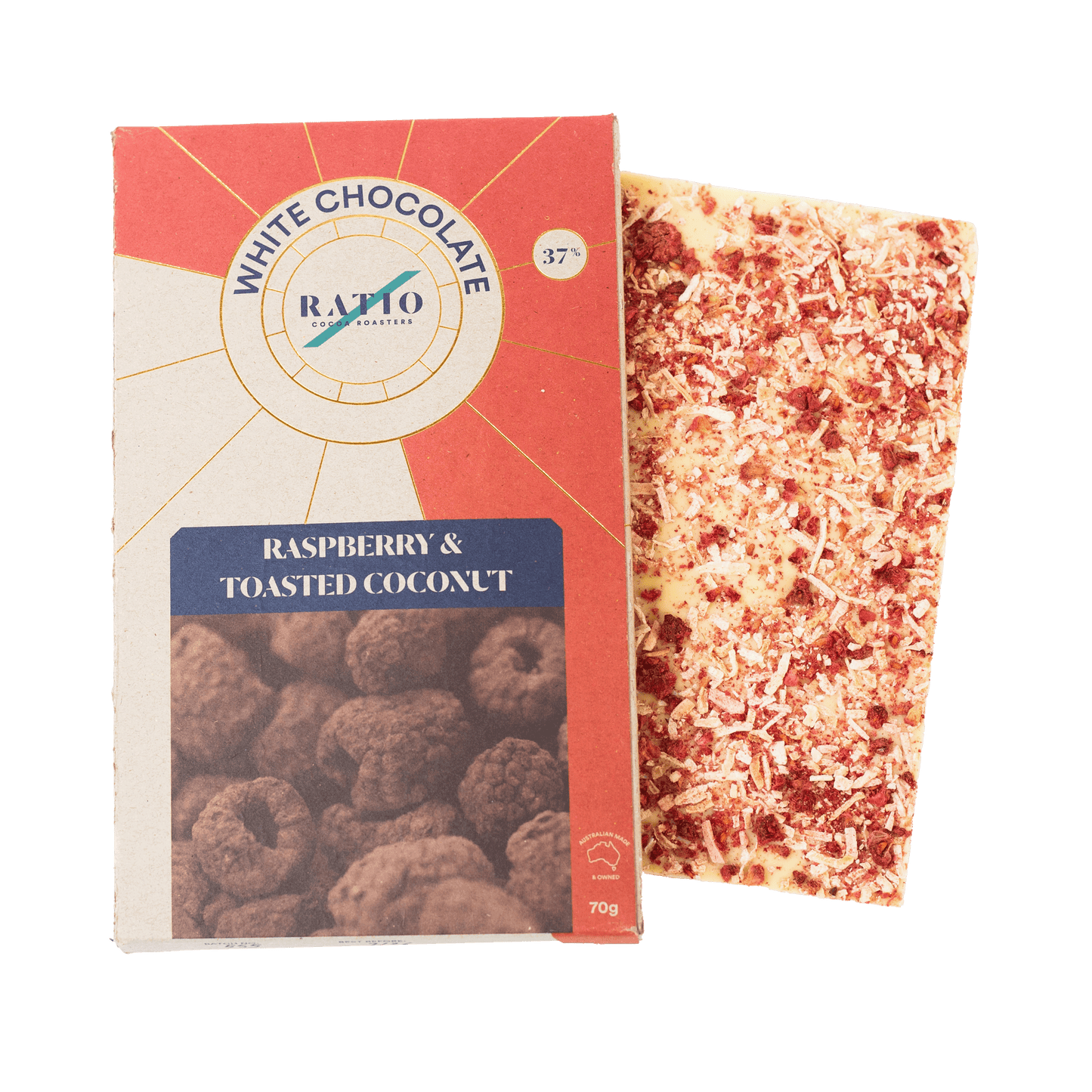 37% White Raspberry & Toasted Coconut
